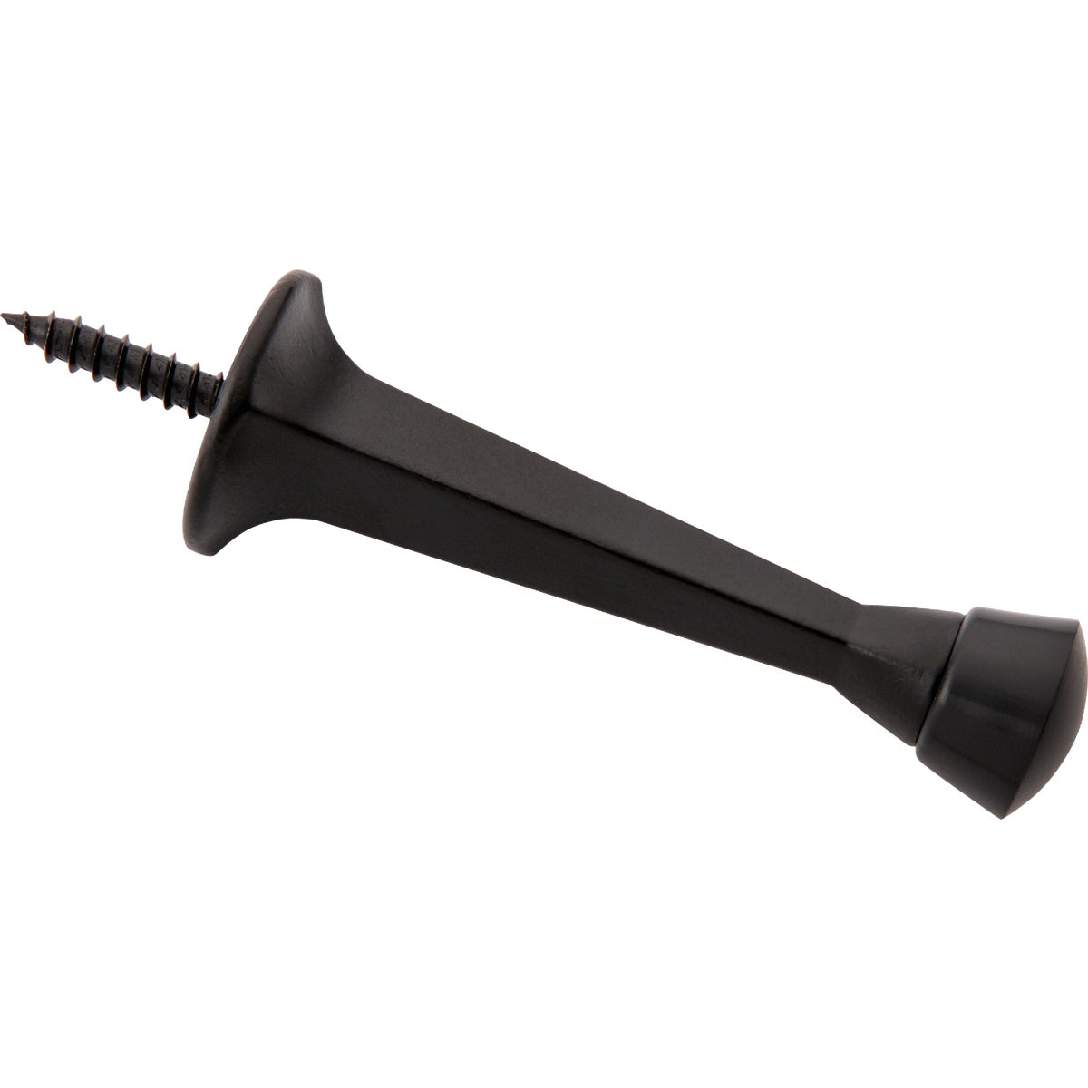 National Hardware 3 In. Matte Black Rigid Square Door Stop (5-Pack)