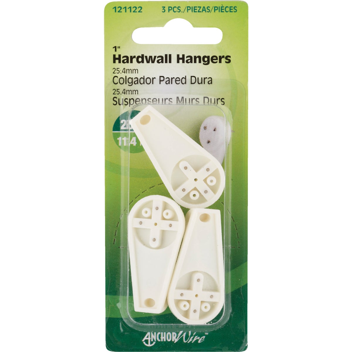 Hillman Anchor Wire 25 Lb. Capacity Hardwall Hanger (3 Count)