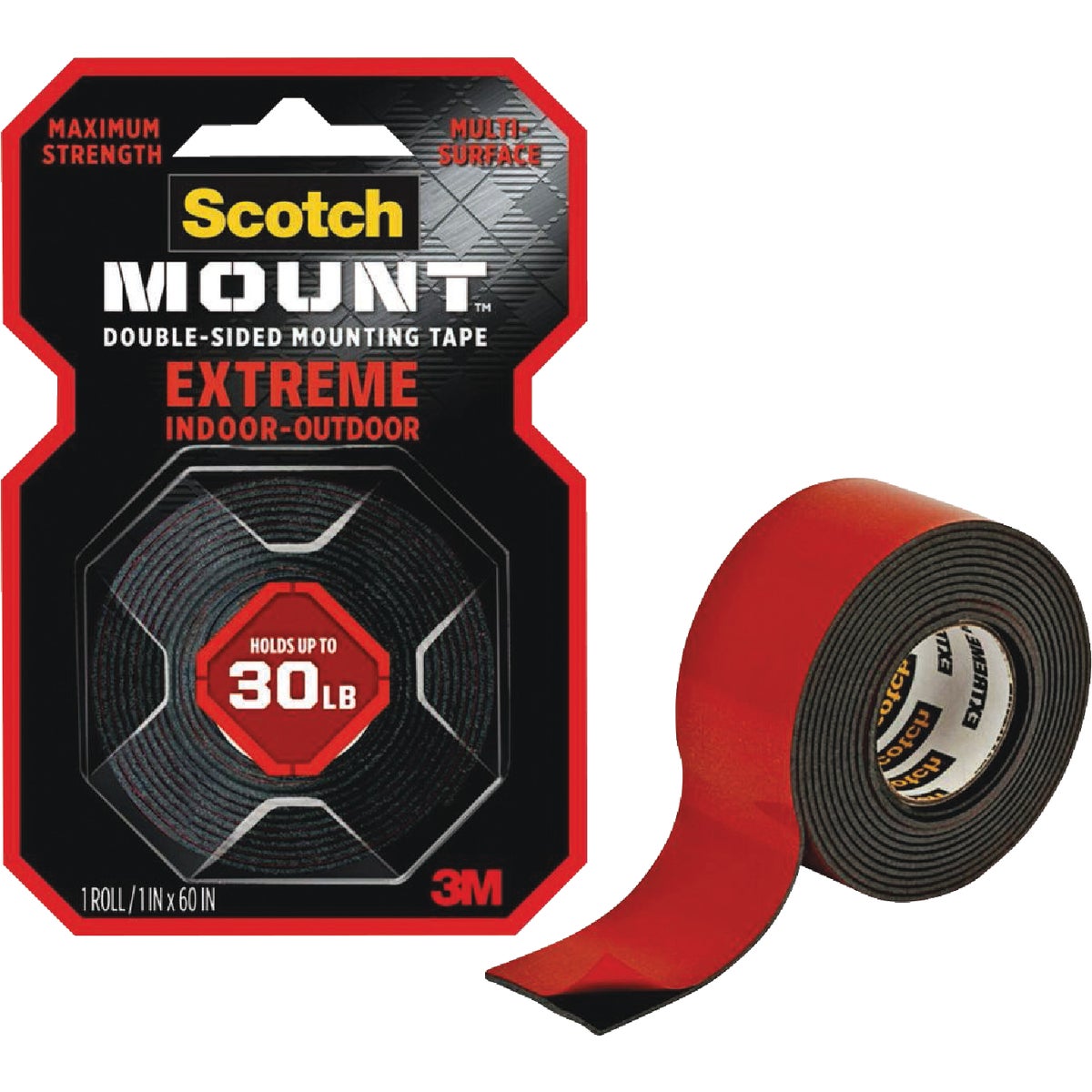 Scotch Mount 1 In. x 60 In. Extreme Double-Sided Mounting Tape