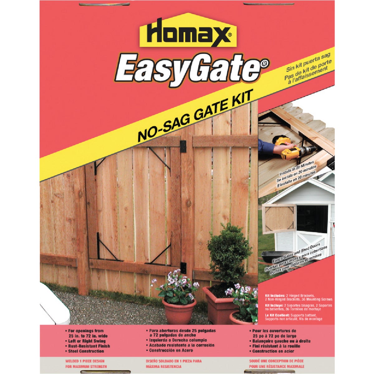 Homax Easy Gate No-Sag Bracket Kit