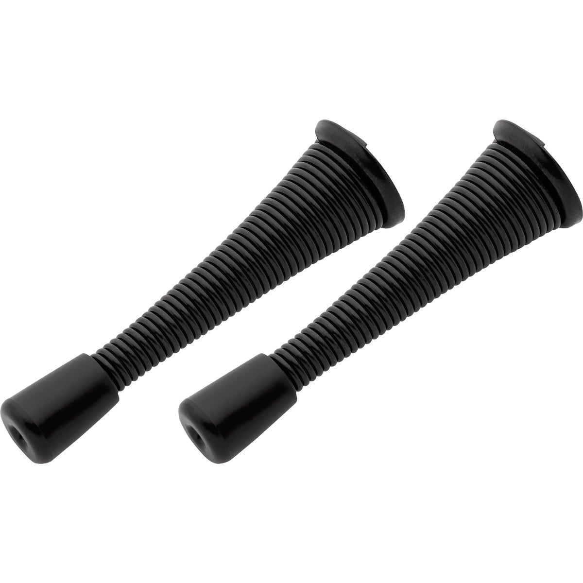 National Hardware 4 In. Matte Black Spring Door Stop (2-Pack)