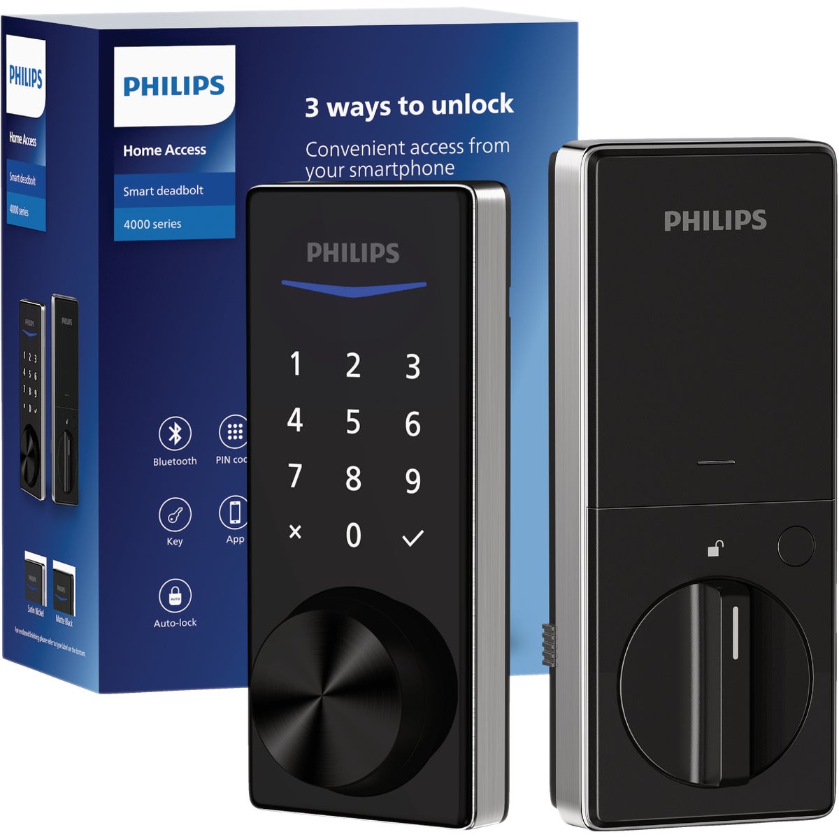 Philips Bluetooth Touchscreen Electronic Deadbolt, Satin Nickel