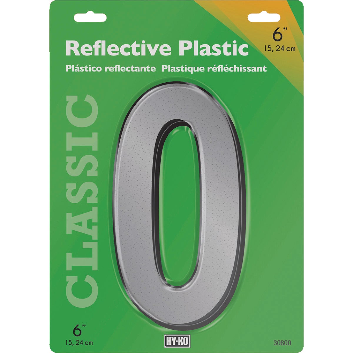 Hy-Ko 6 In. Reflective Plastic Number 0