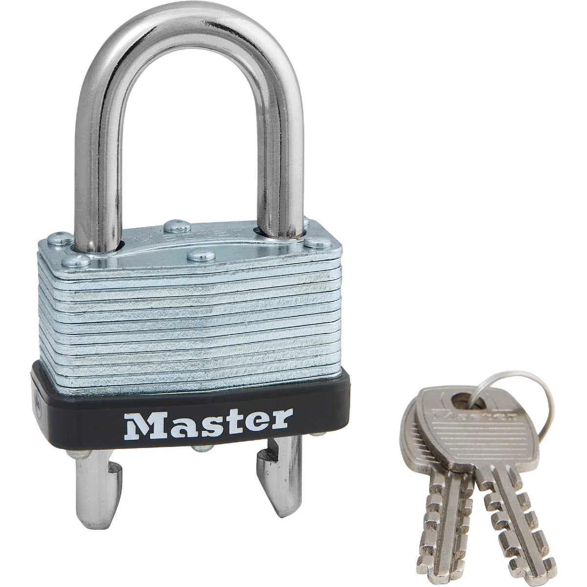 Master Lock 1-3/4 In. W. Warded Keyed Different Padlock with 5/8 In. To 2 In. Adjustable Shackle