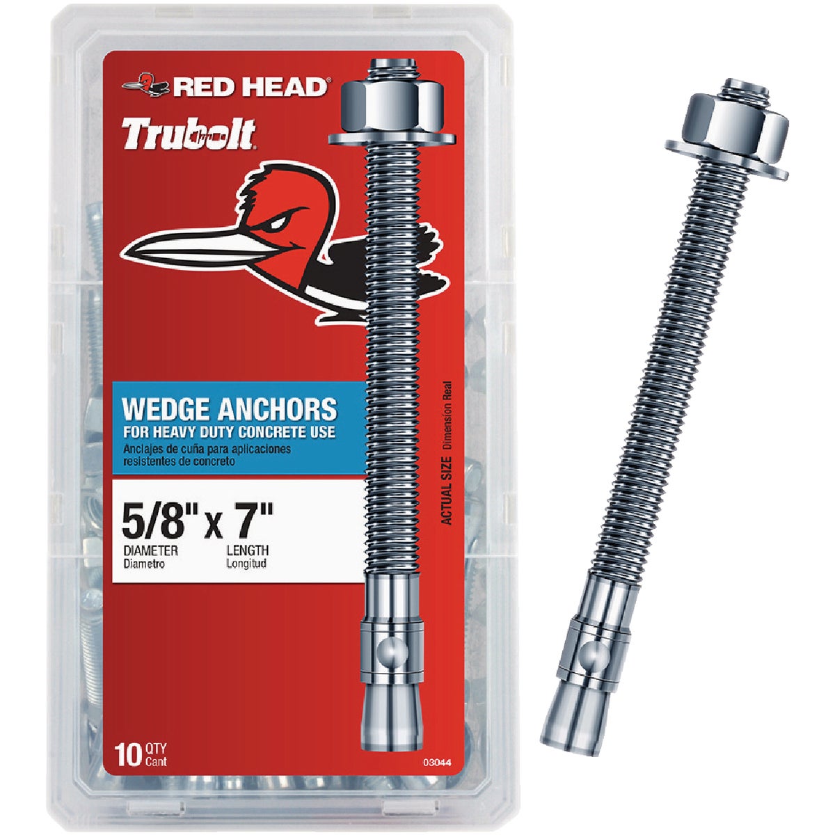 Red Head 5/8 In. x 7 In. Concrete Wedge Anchor (10 Ct.)