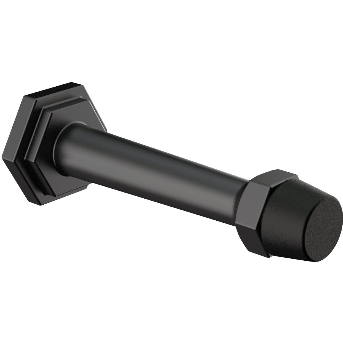 National Hardware 3 In. Matte Black Powell Door Stop