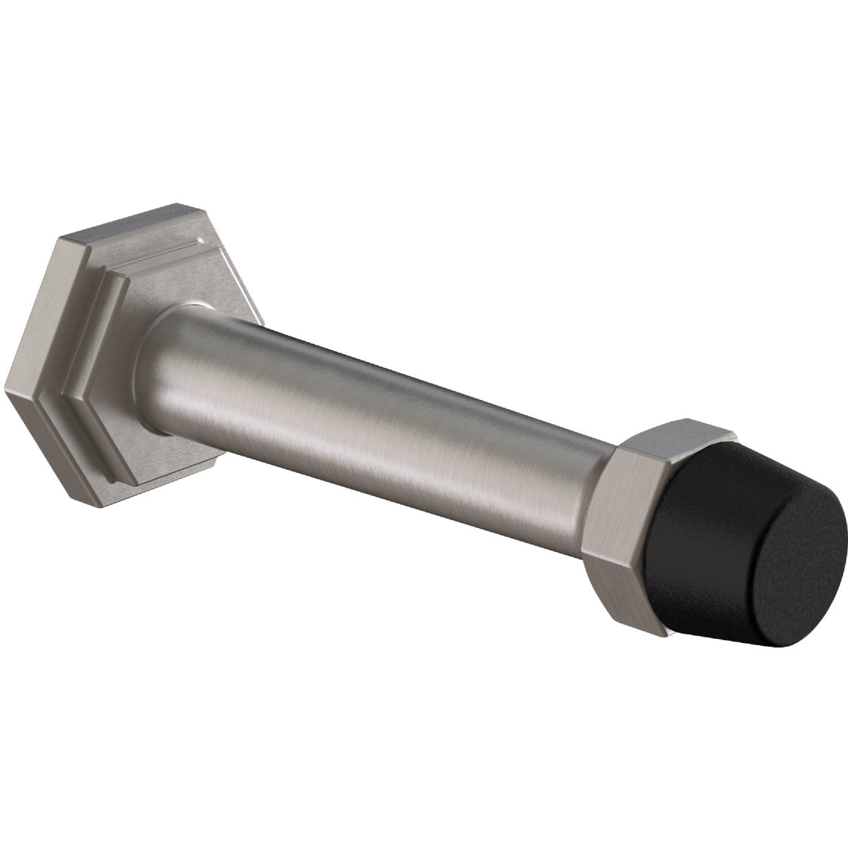 National Hardware 3 In. Satin Nickel Powell Door Stop