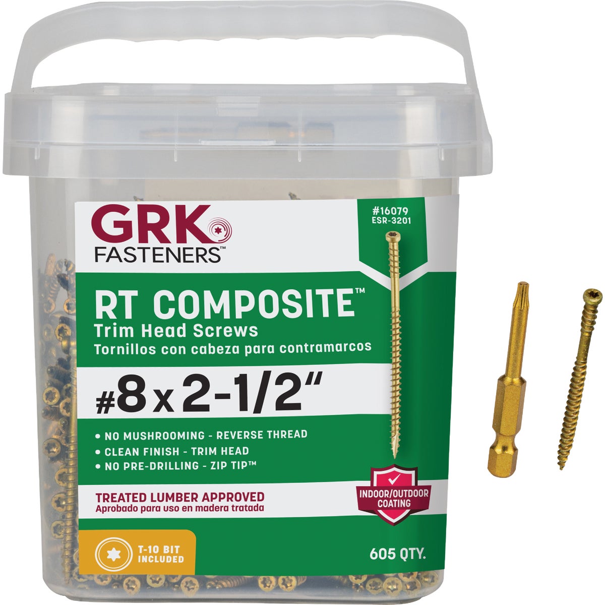 GRK RT #8 x 2-1/2 In. Star Drive Composite Screw (605 Ct.)