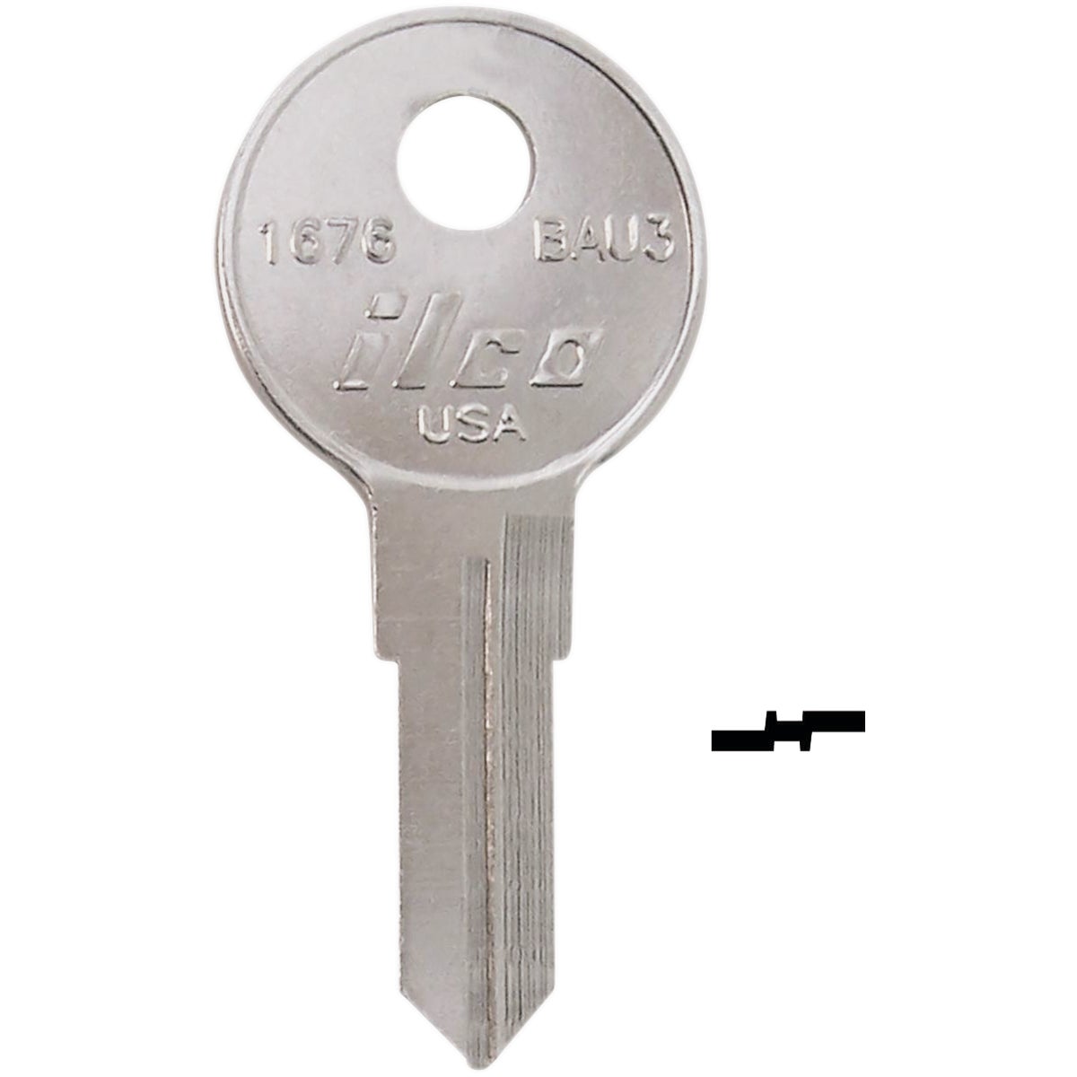 ILCO Bauer BRS Key Blank 1676 (10-Pack)