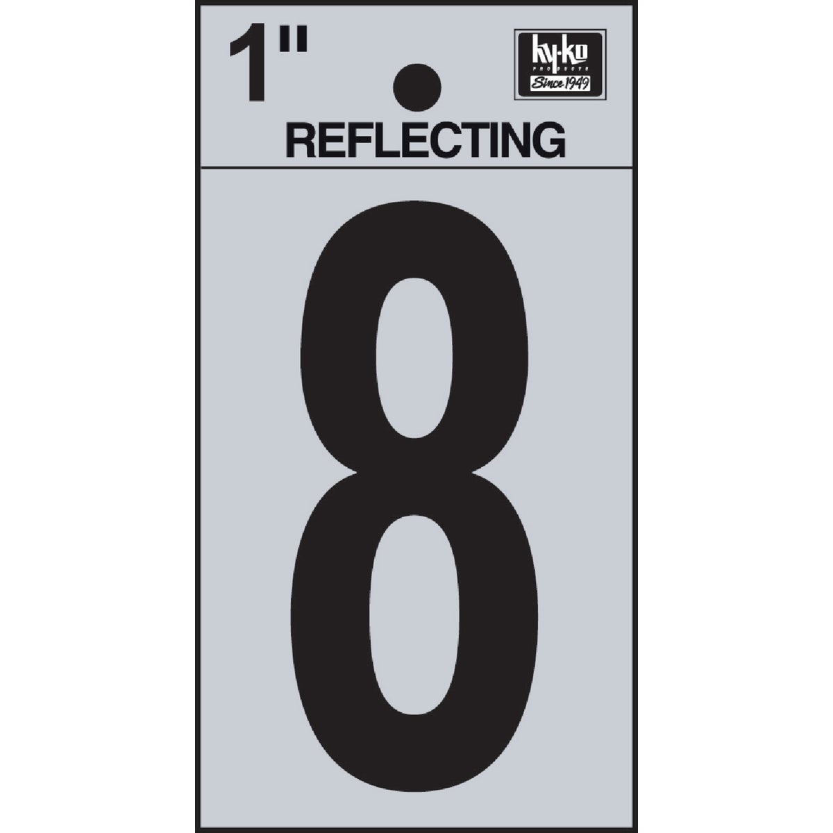 Hy-Ko Vinyl 1 In. Reflective Adhesive Number Eight