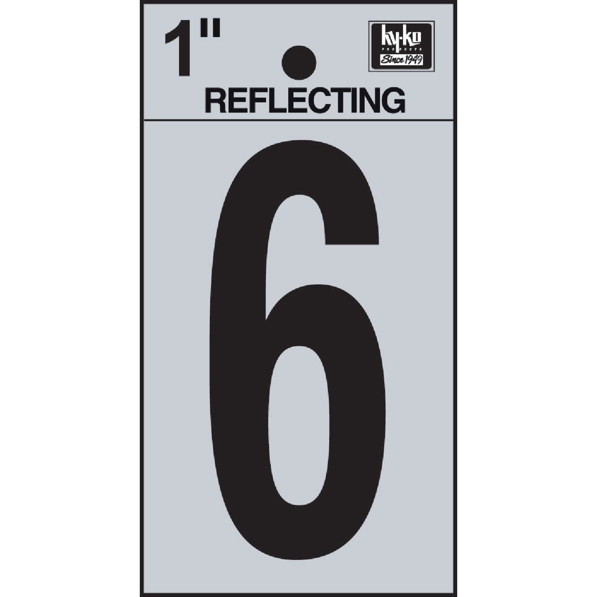 Hy-Ko Vinyl 1 In. Reflective Adhesive Number Six