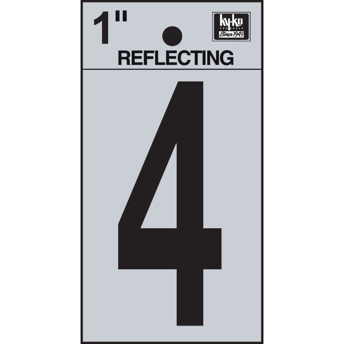 Hy-Ko Vinyl 1 In. Reflective Adhesive Number Four