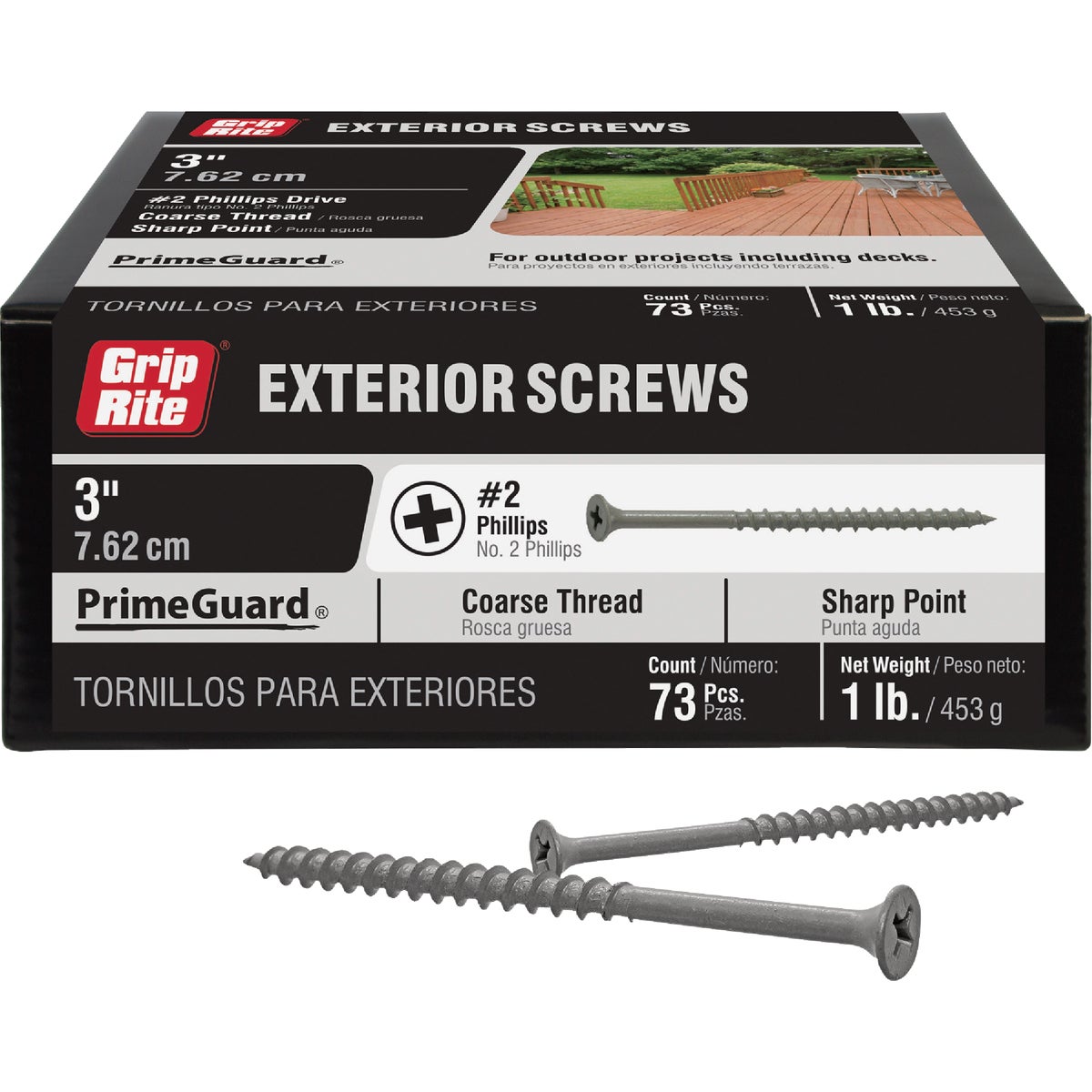 Grip-Rite PrimeGuard Ten 3 In. Exterior Screw (1 Lb.)