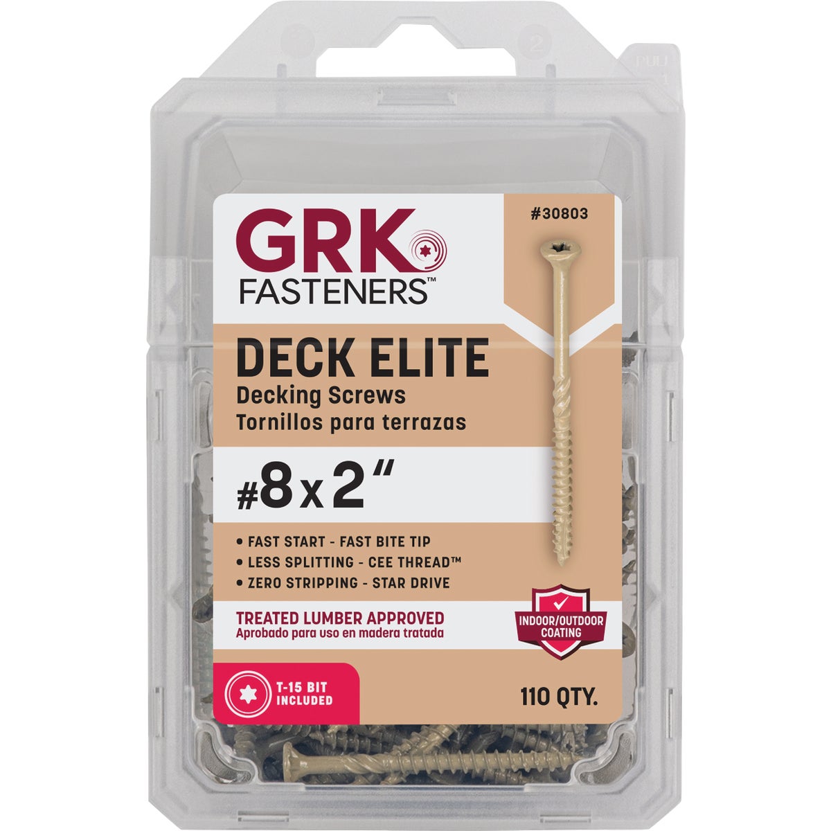 GRK Deck Elite #8 x 2 In. Star Drive Bugle-Head Deck Screw (100 Ct.)