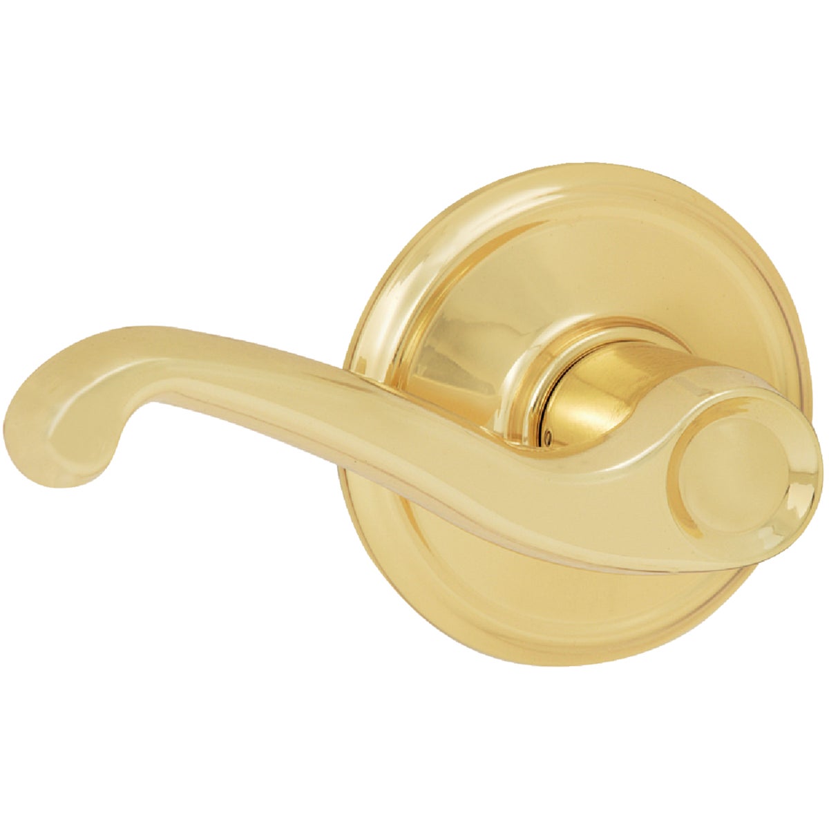 Schlage Bright Brass Flair Passage Door Lever