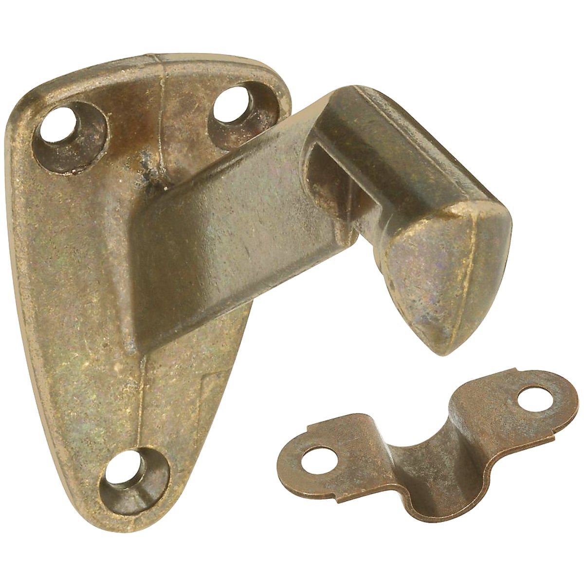 National Antique Brass Zinc Die-Cast With Steel Strap Handrail Bracket
