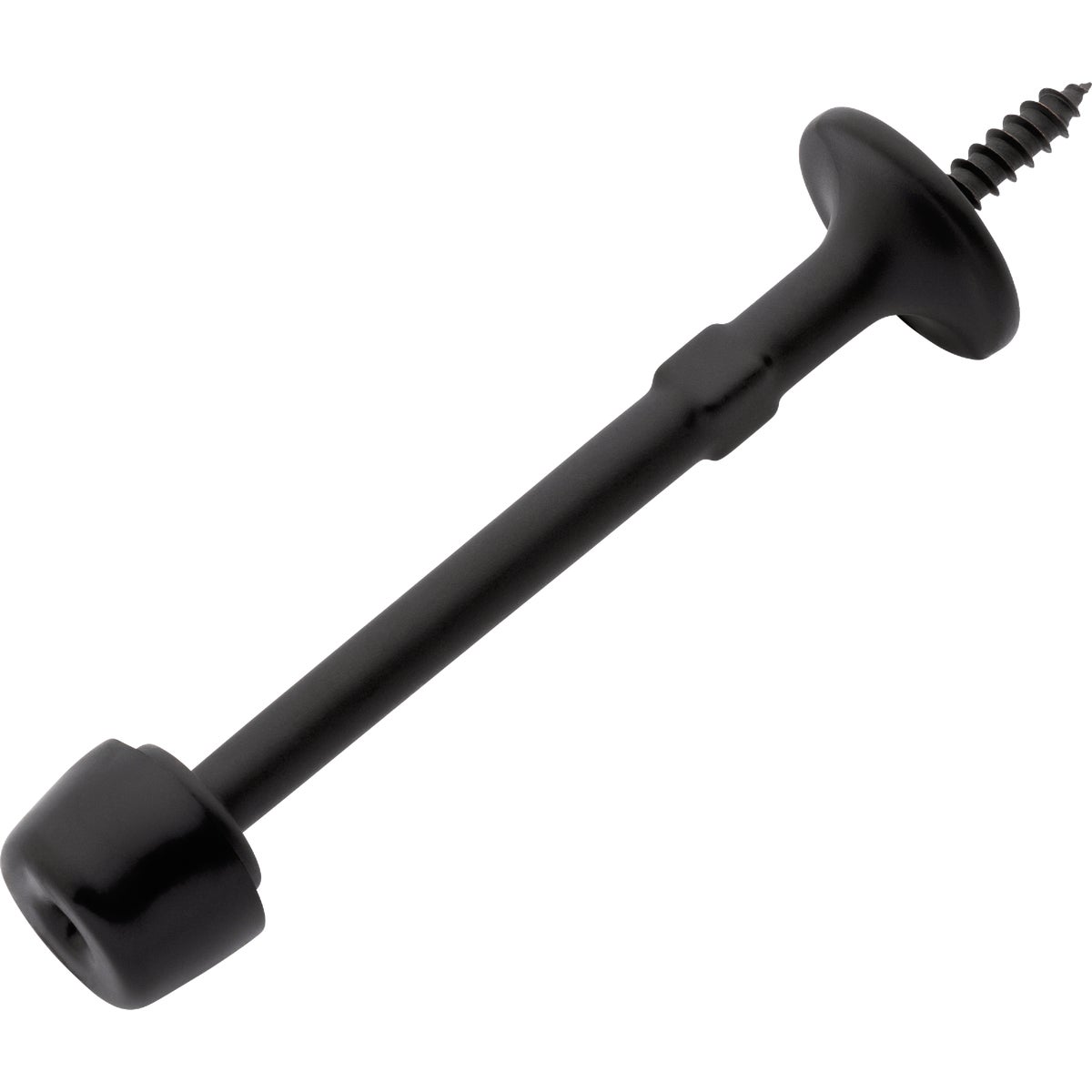 National Hardware 4 In. Matte Black Rigid Door Stop (Bagged)