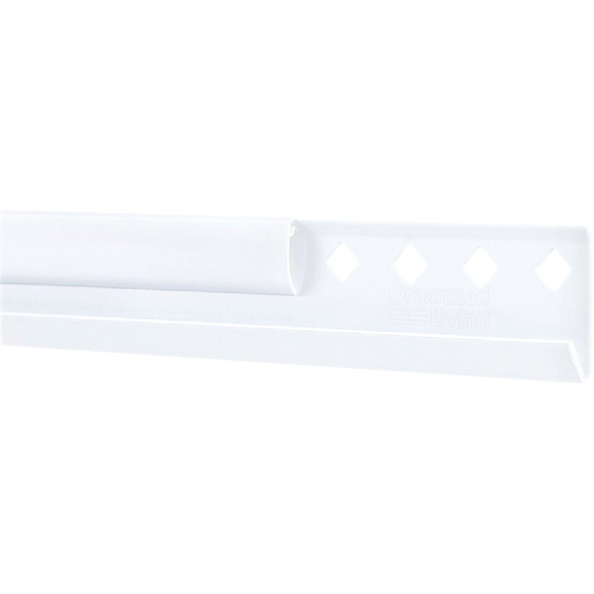 FreedomRail 24 In. White Horizontal Hanging Rail with Cover