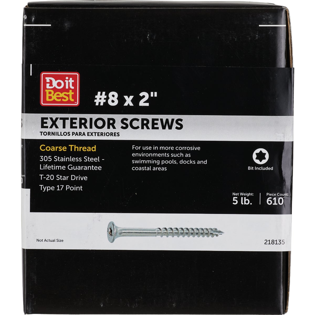 Grip-Rite Max 2 In. T17 ST20 305 Stainless Steel Deck Screw (5 Lb.)