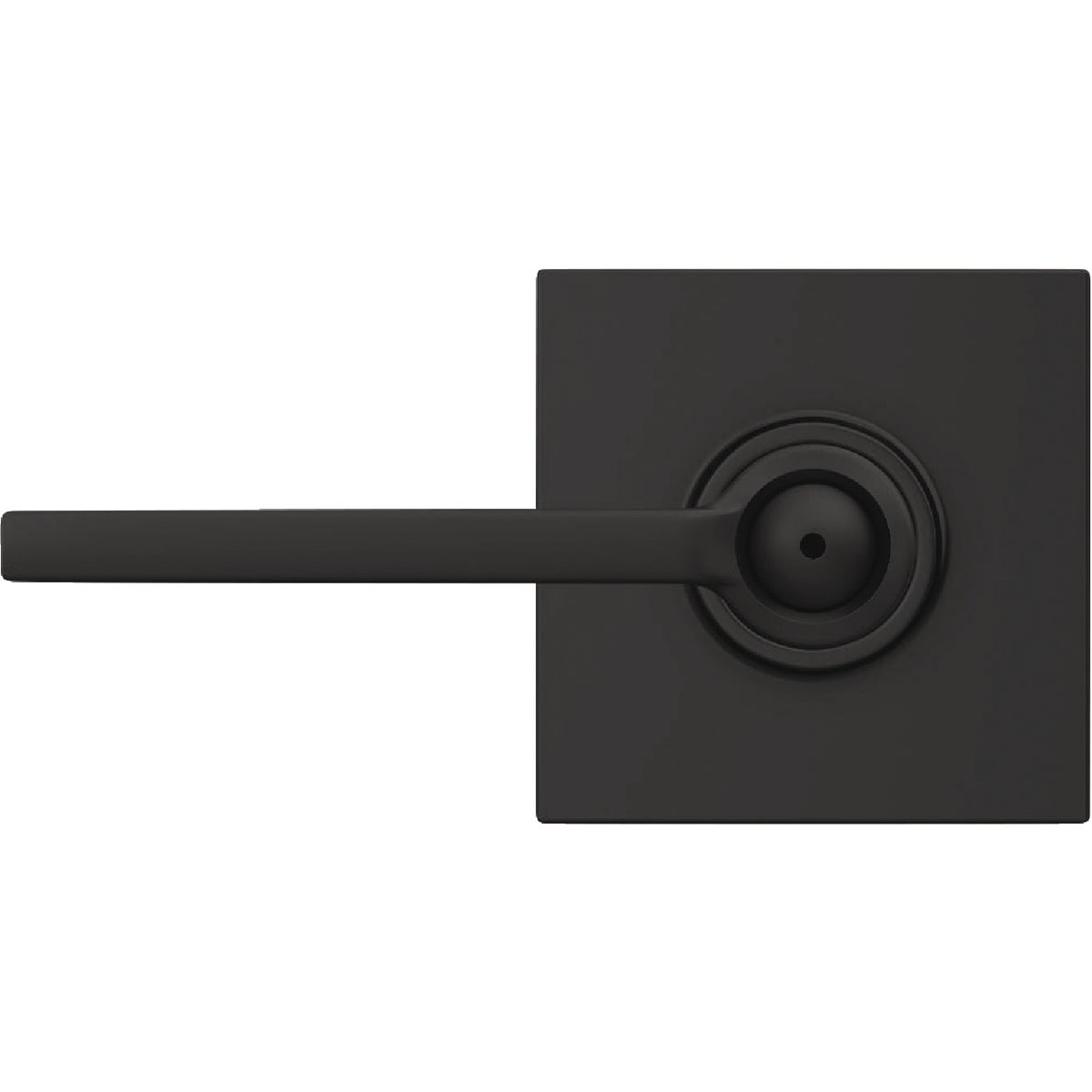 Schlage F Series Latitude Lever Collins Matte Black Bed & Bath Lock