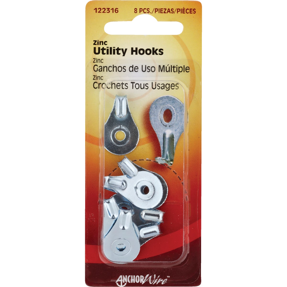 Hillman Anchor Wire Utility Hanger (8 Count)