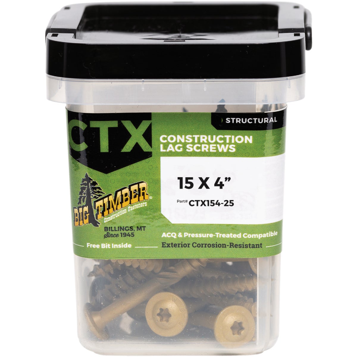 Big Timber #15 x 4 In. Lag Screw (25 Ct.)