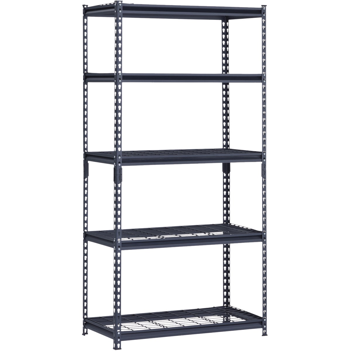 Muscle Rack 36 In. W x 18 In. D x 72 In. H 5-Tier Black Shelving Unit with Wire Shelf