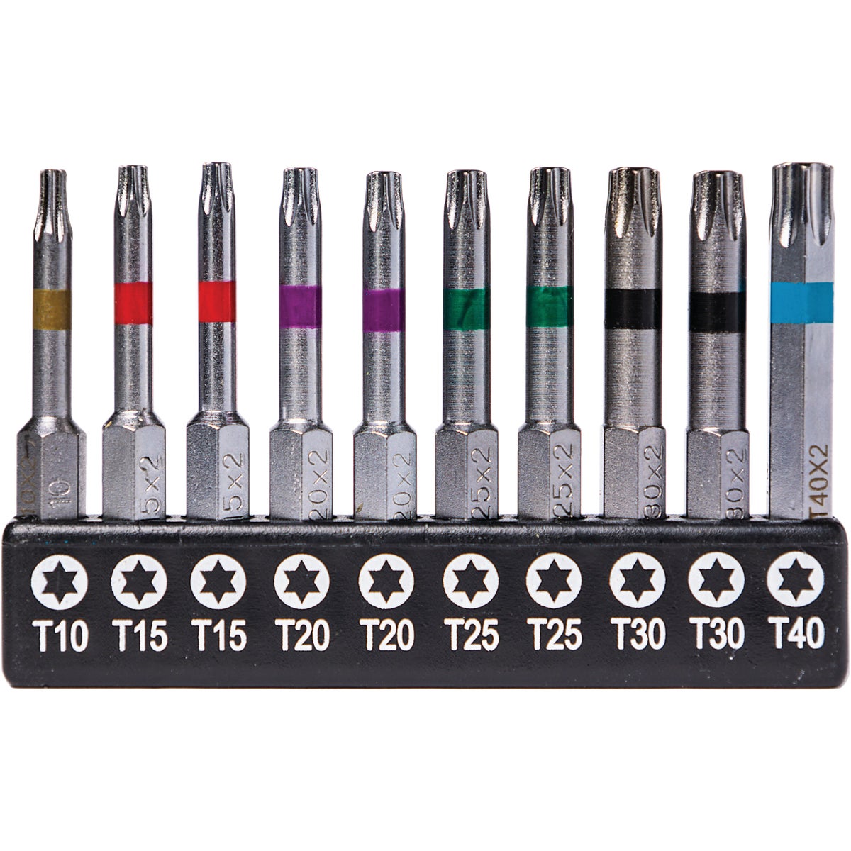 Big Timber 10-Piece 2 In. Star Drive Impact Screwdriver Bit Set, Bulk