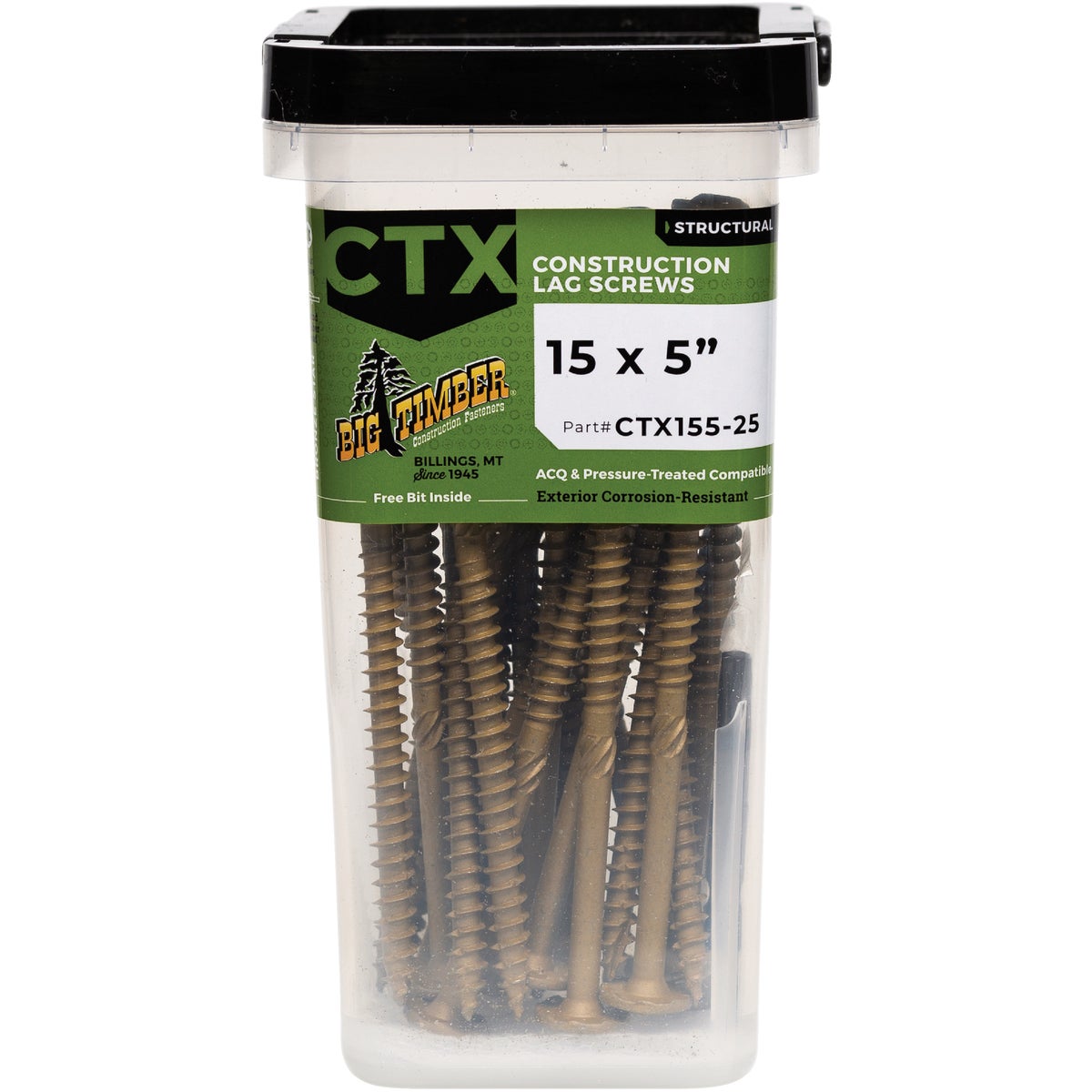 Big Timber #15 x 5 In. Lag Screw (25 Ct.)