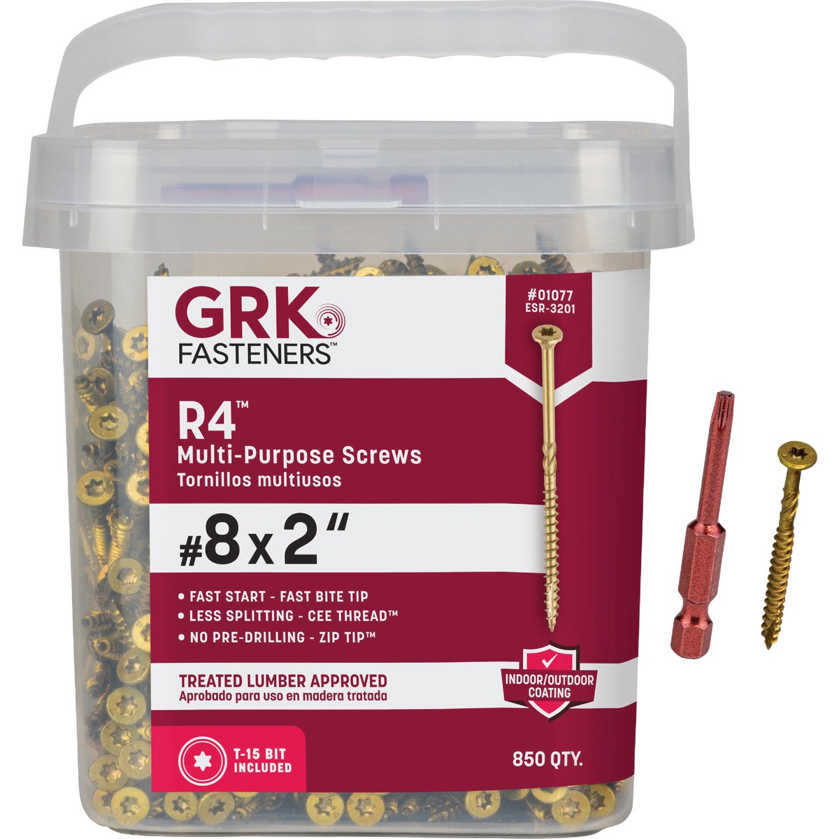 GRK R4 #8 x 2 In. Star Drive Multi-Purpose Wood Screw (850 Ct.)