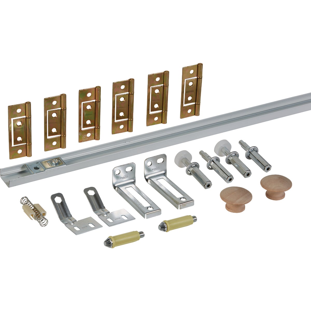 National Hardware 48 In. White Folding Door Hardware Set
