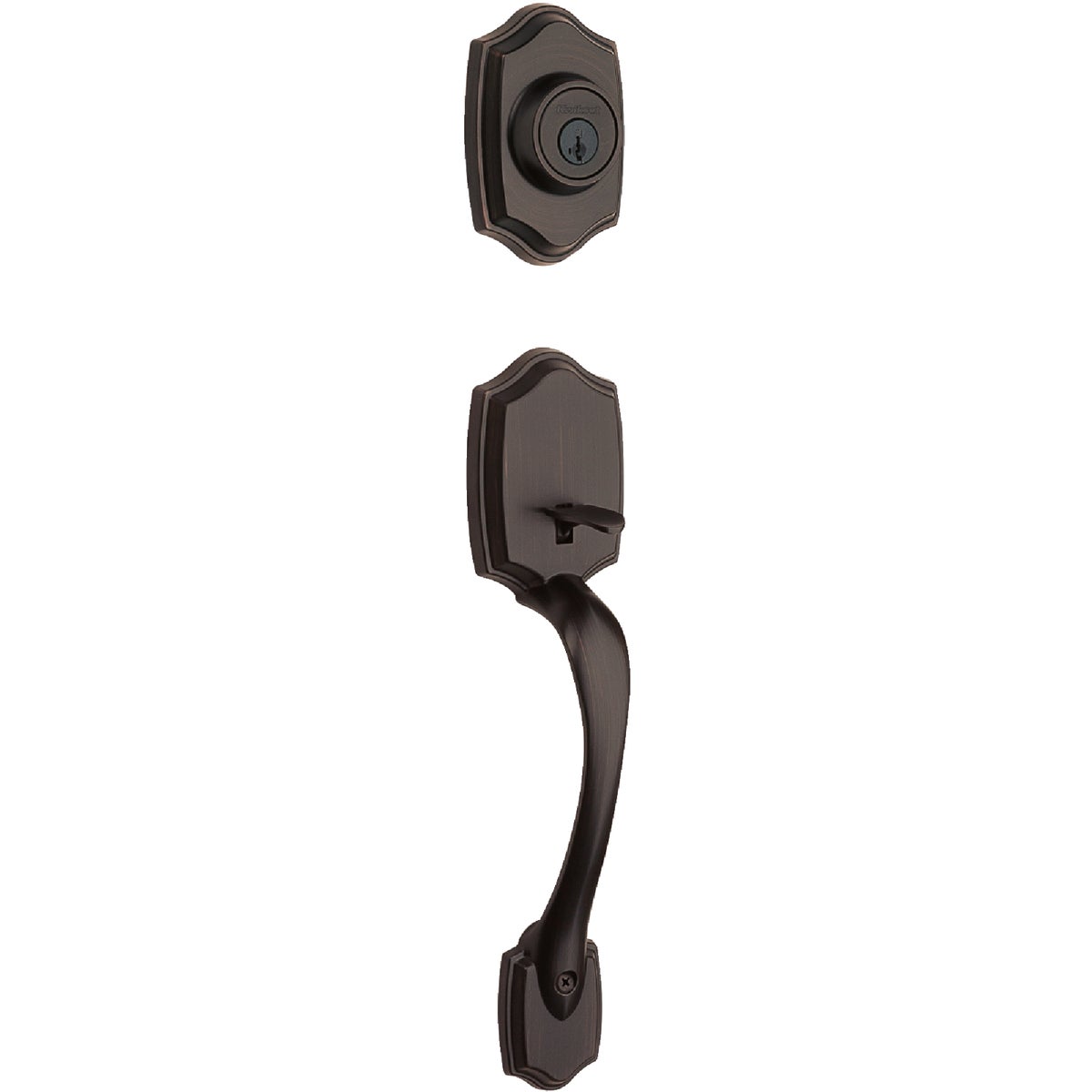 Kwikset Belleview Handleset w/Cove Knob SmartKey, Venetian Bronze