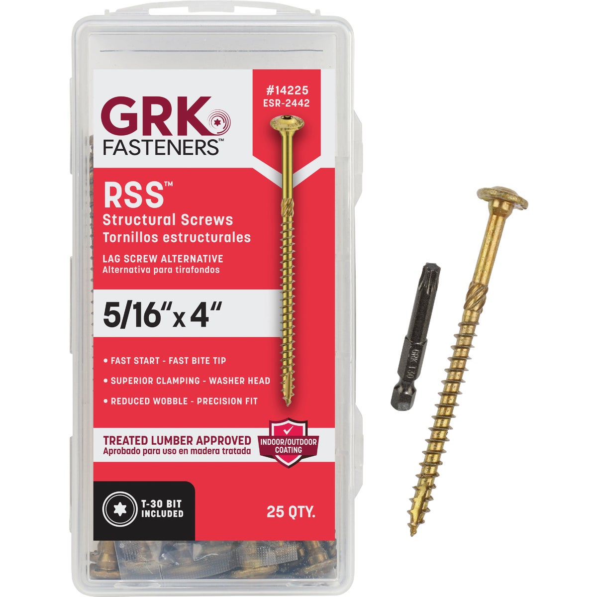 GRK RSS Rugged 5/16 In. x 4 In. Star Drive Washer-Head Structure Screw (25 Ct.)