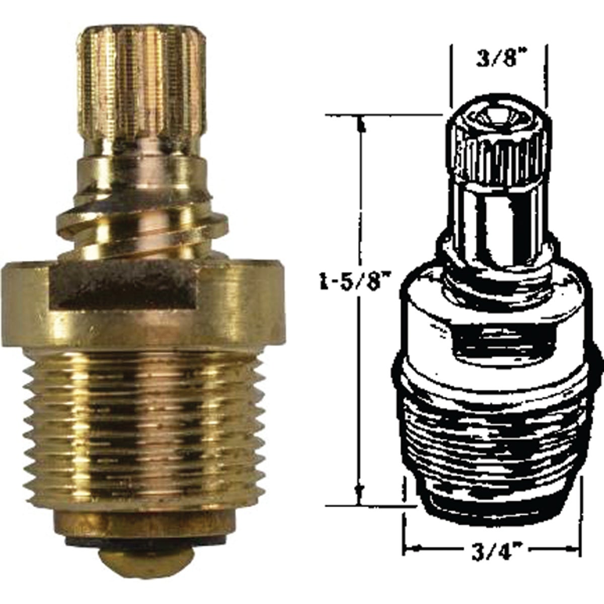 United States Hardware Faucet Stem for Tiger & Empire Before 1/1/85