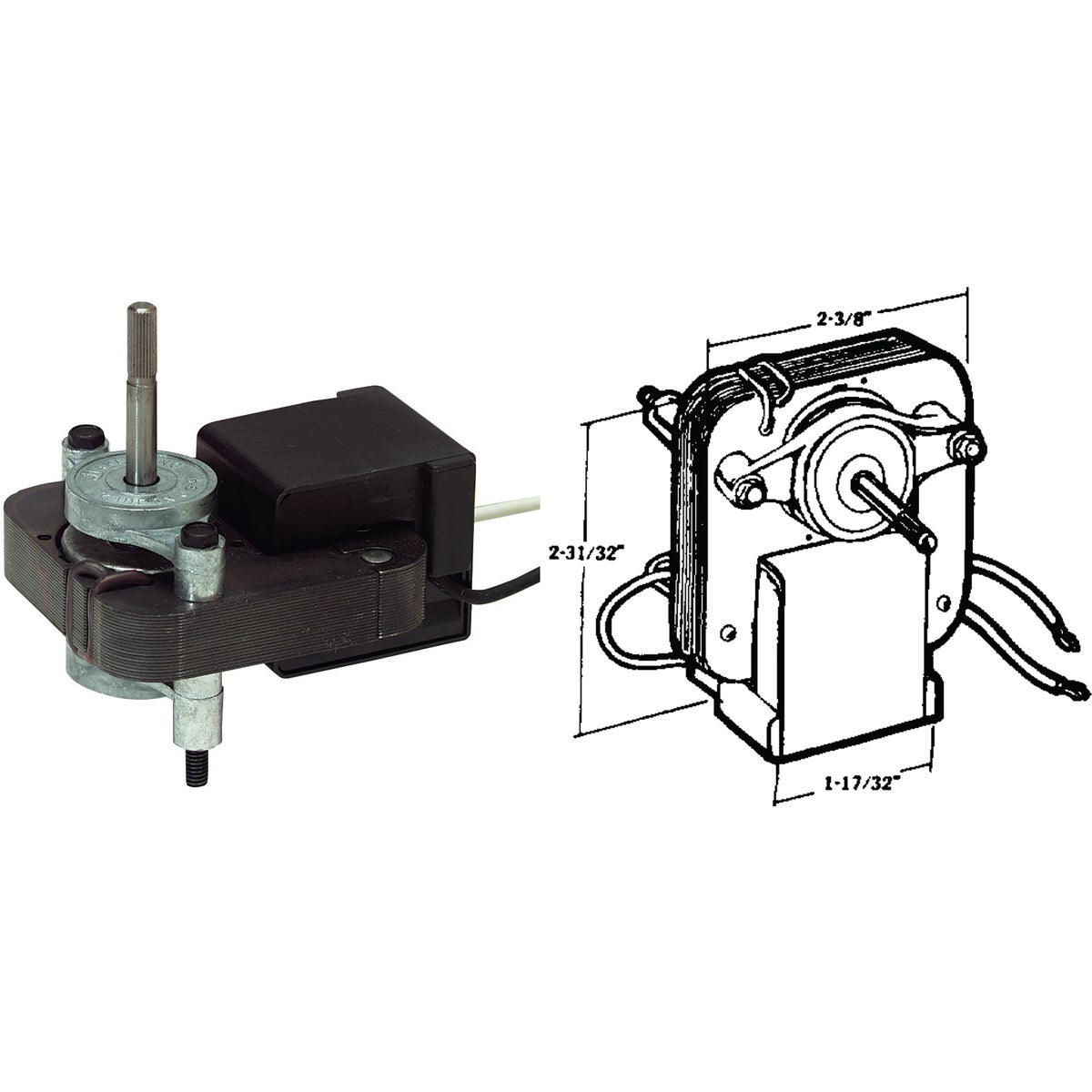 United States Hardware 115V Copper & Zinc Mobile Home Exhaust Fan Motor