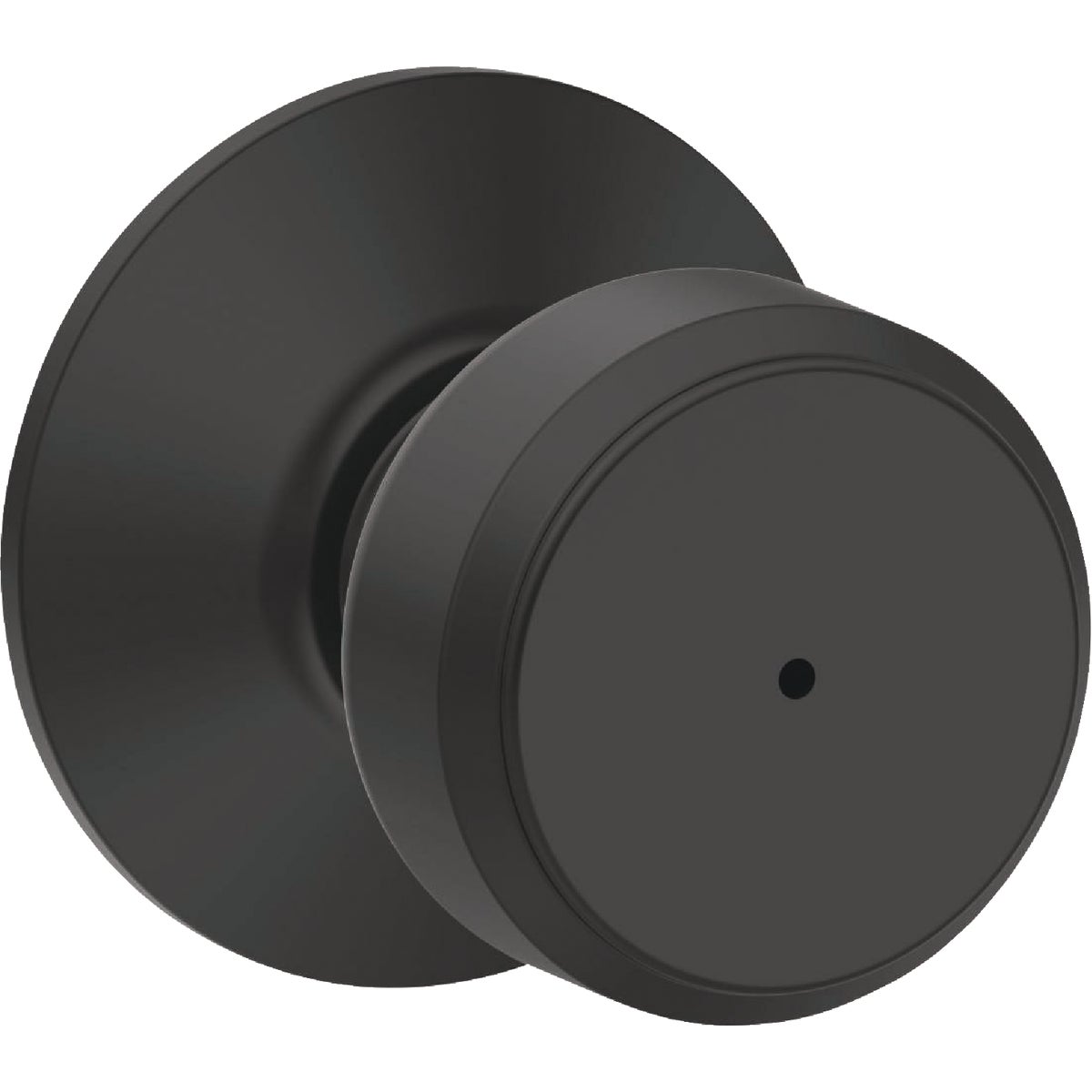Schlage Bowery Knob Matte Black Bed and Bath Lock 