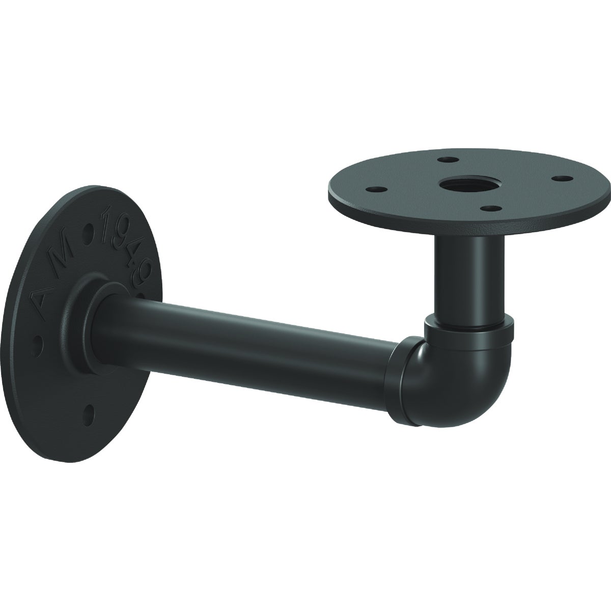 Knape & Vogt Birmingham 8 In. Black Elbow Pipe Shelf Bracket