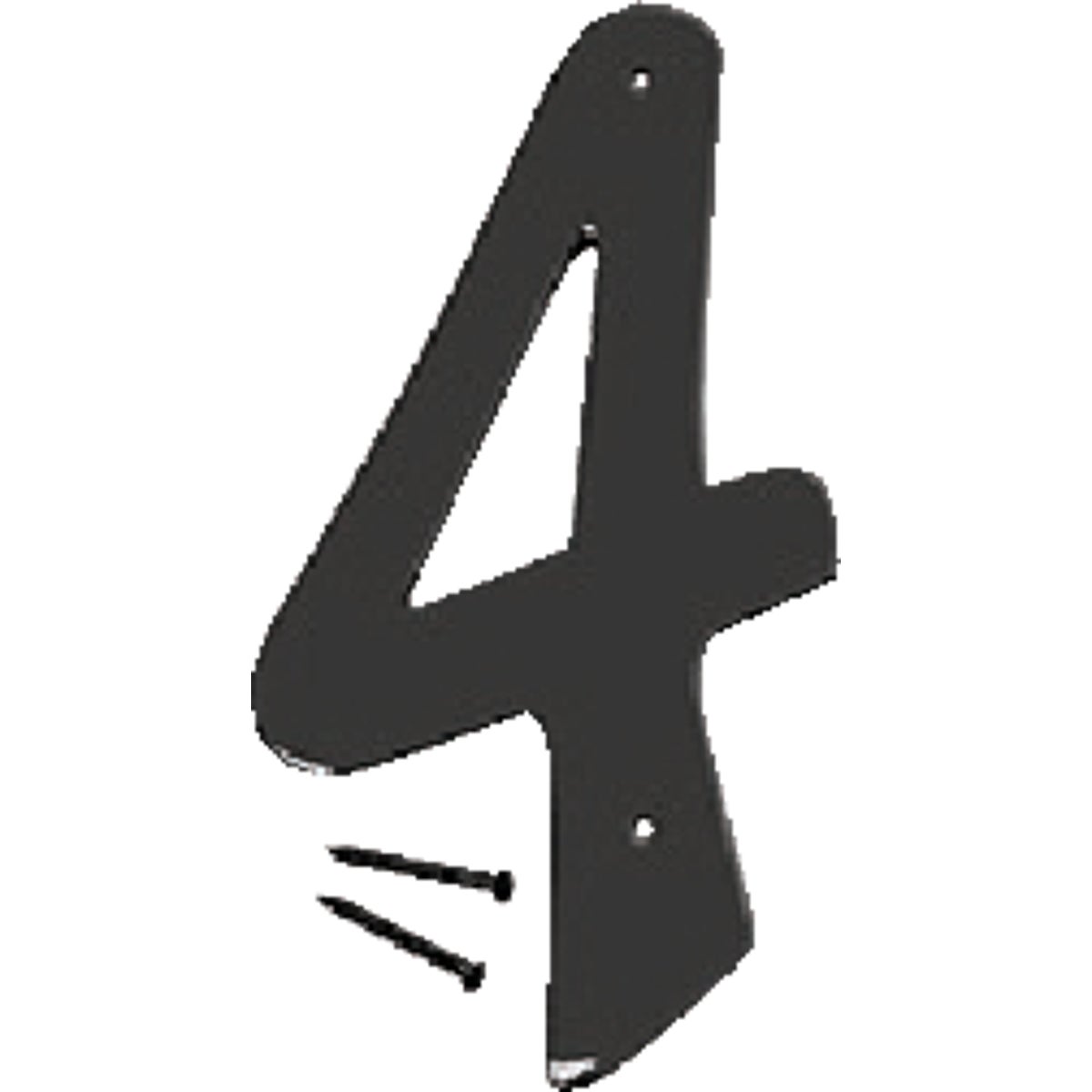 Hy-Ko 4 In. Satin Black Number 4