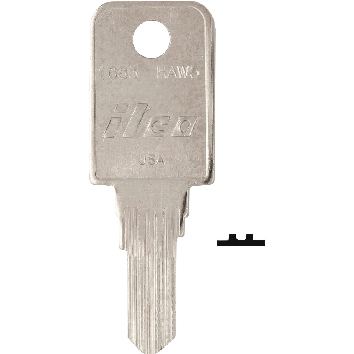 ILCO 1683 Haworth File Cabinet Key (10-Pack)