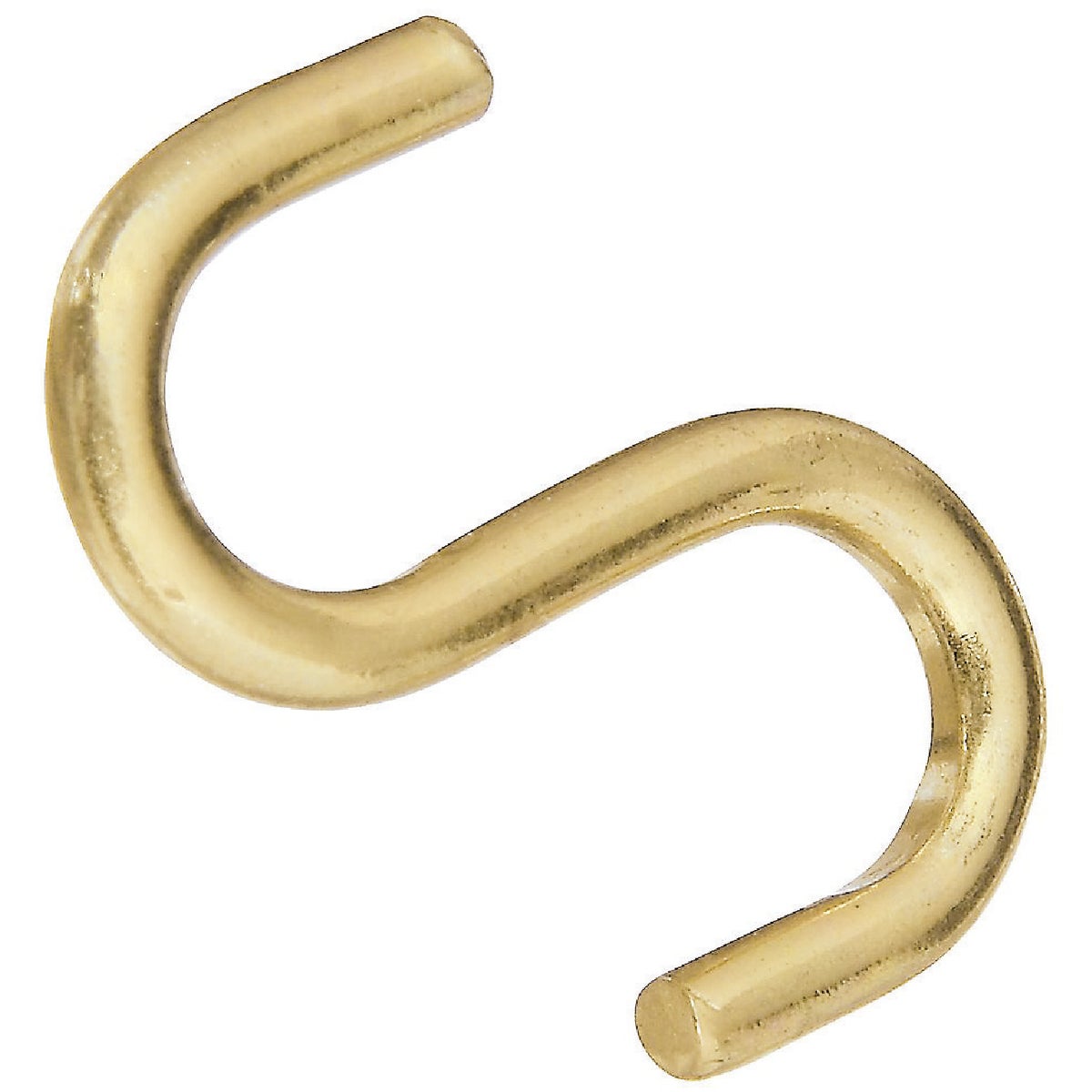 National Solid Brass Open S Hook