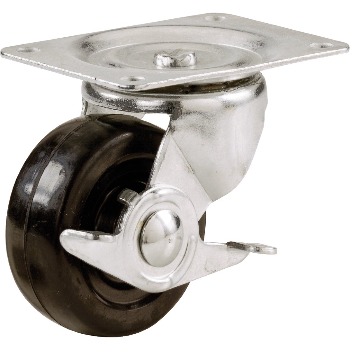 Shepherd Soft Rubber Swivel Plate Caster With Brake