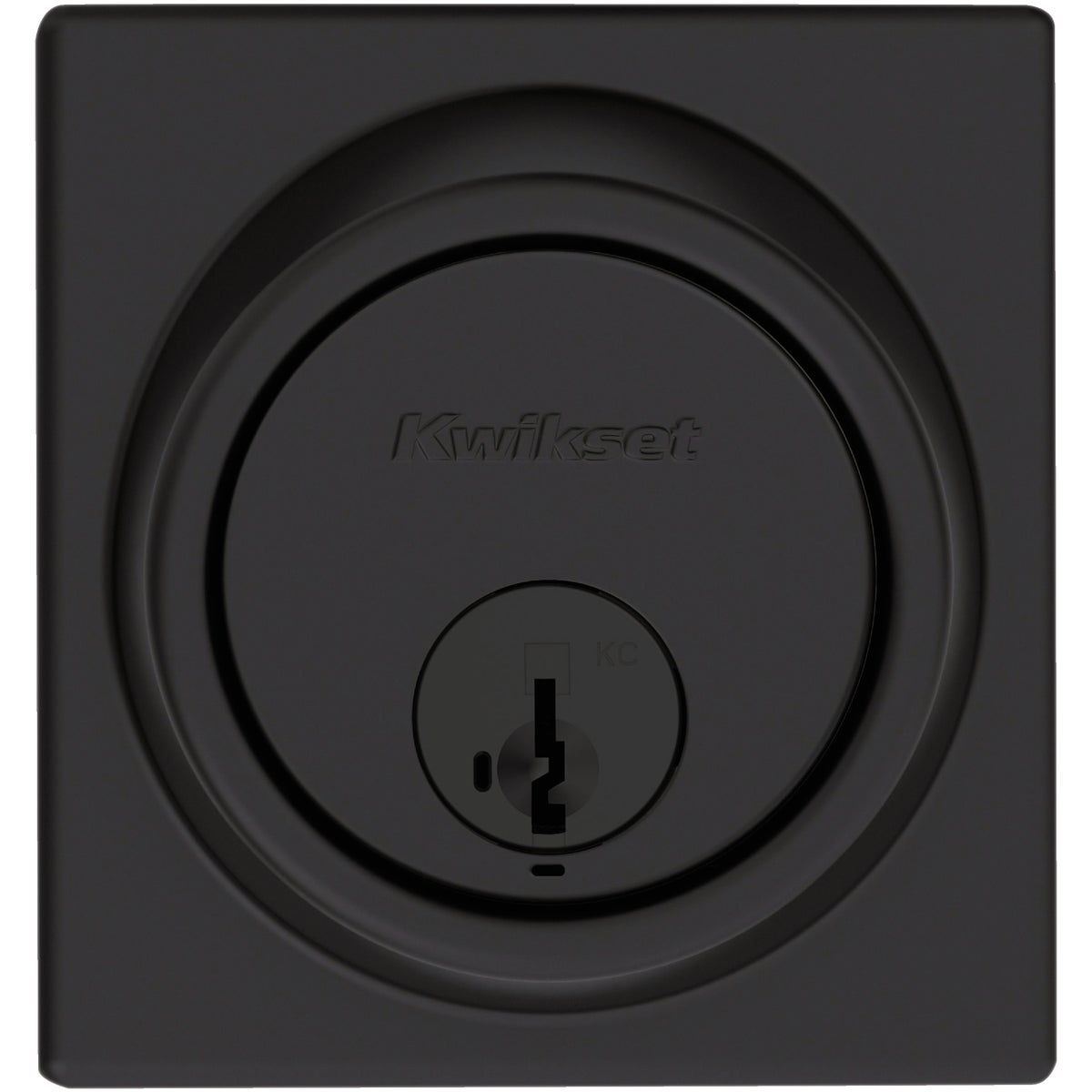 Kwikset Key Control Deadbolt with SmartKey Security Matte Black Deadbolt