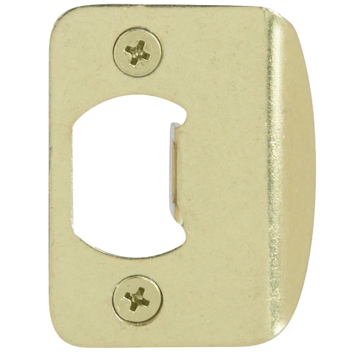 Kwikset Polished Brass Radius Strike Plate