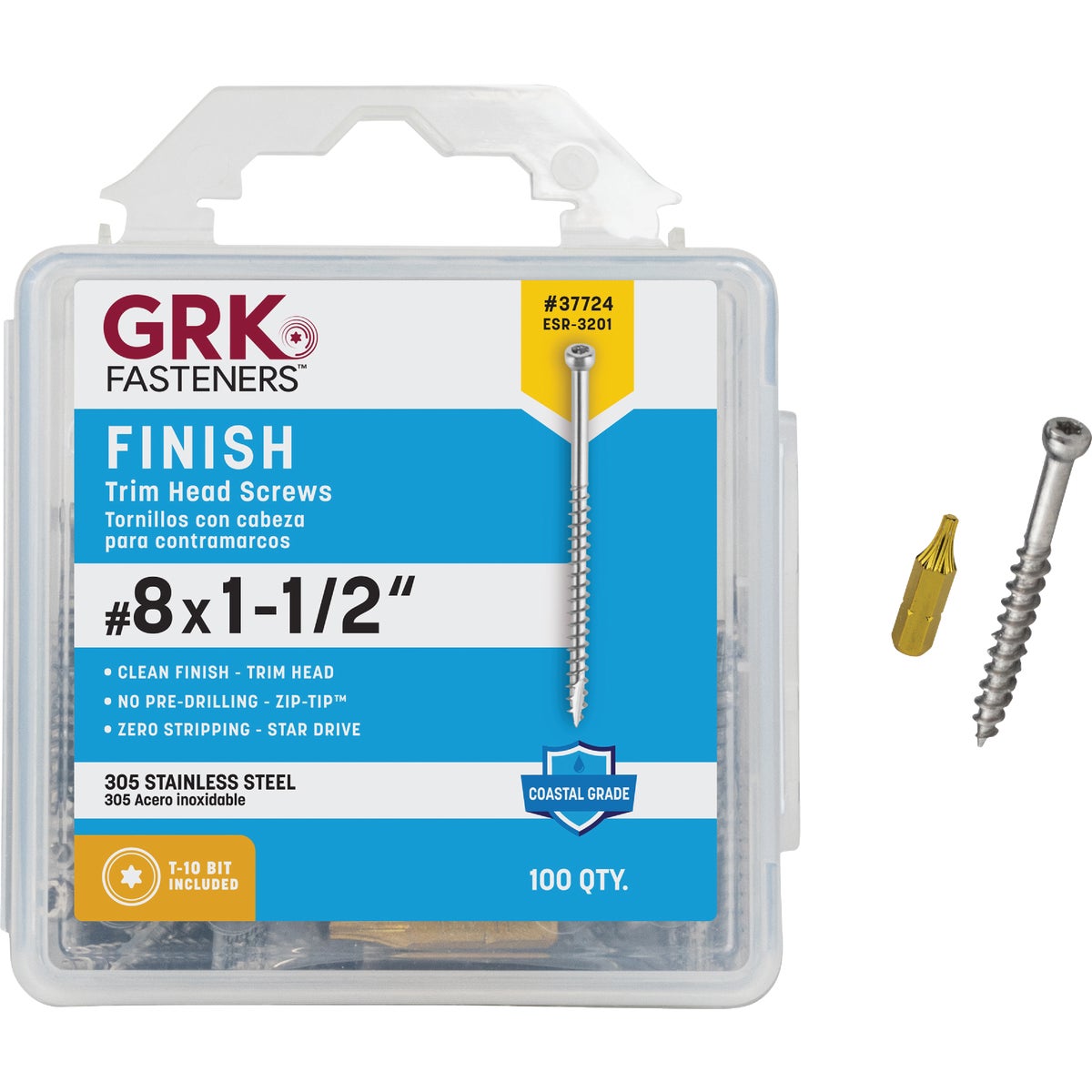 GRK #8 x 1-1/2 In. Star Drive Stainless Steel Trim Screw (100 Ct.)