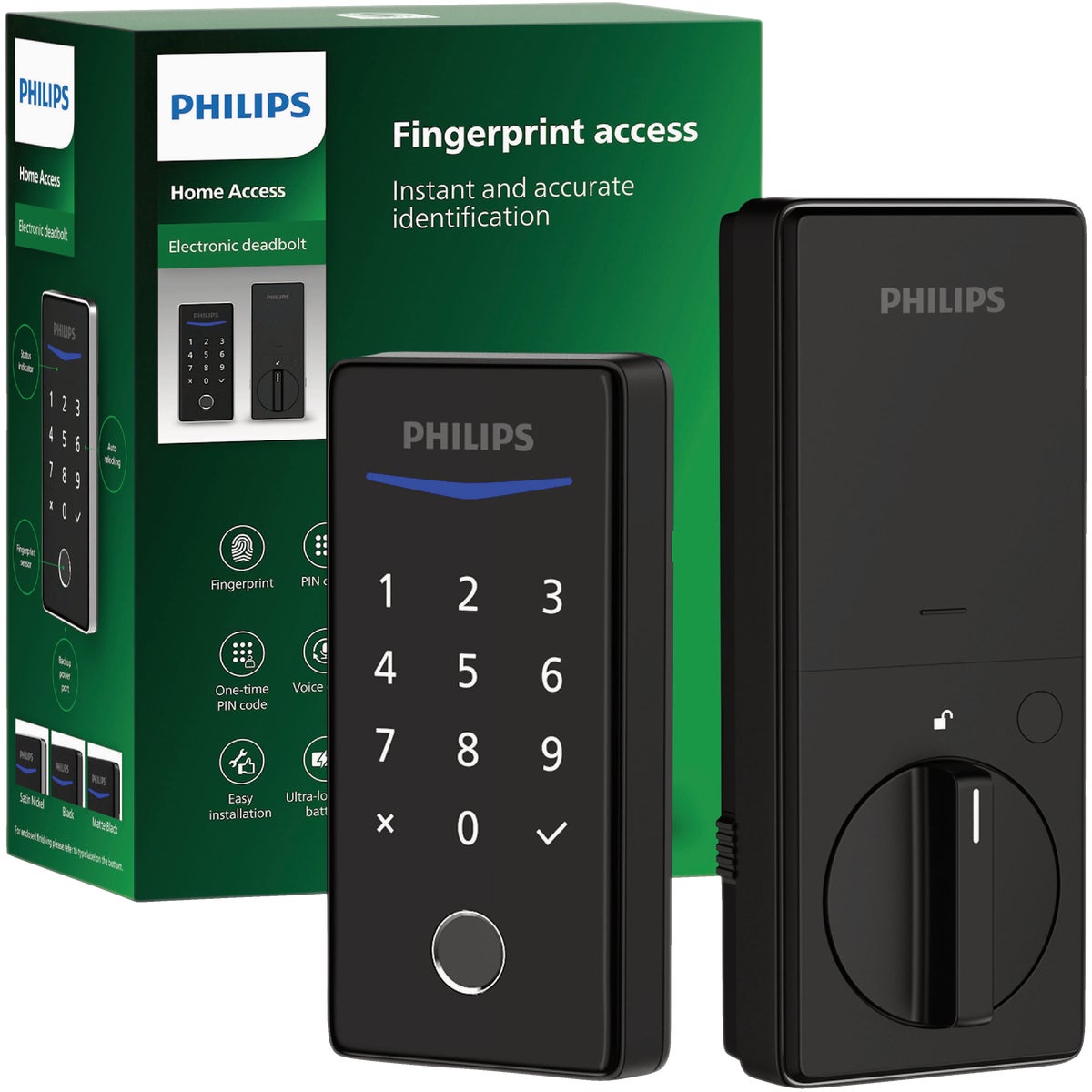 Philips Smart Lock Electronic Deadbolt, Matte Black
