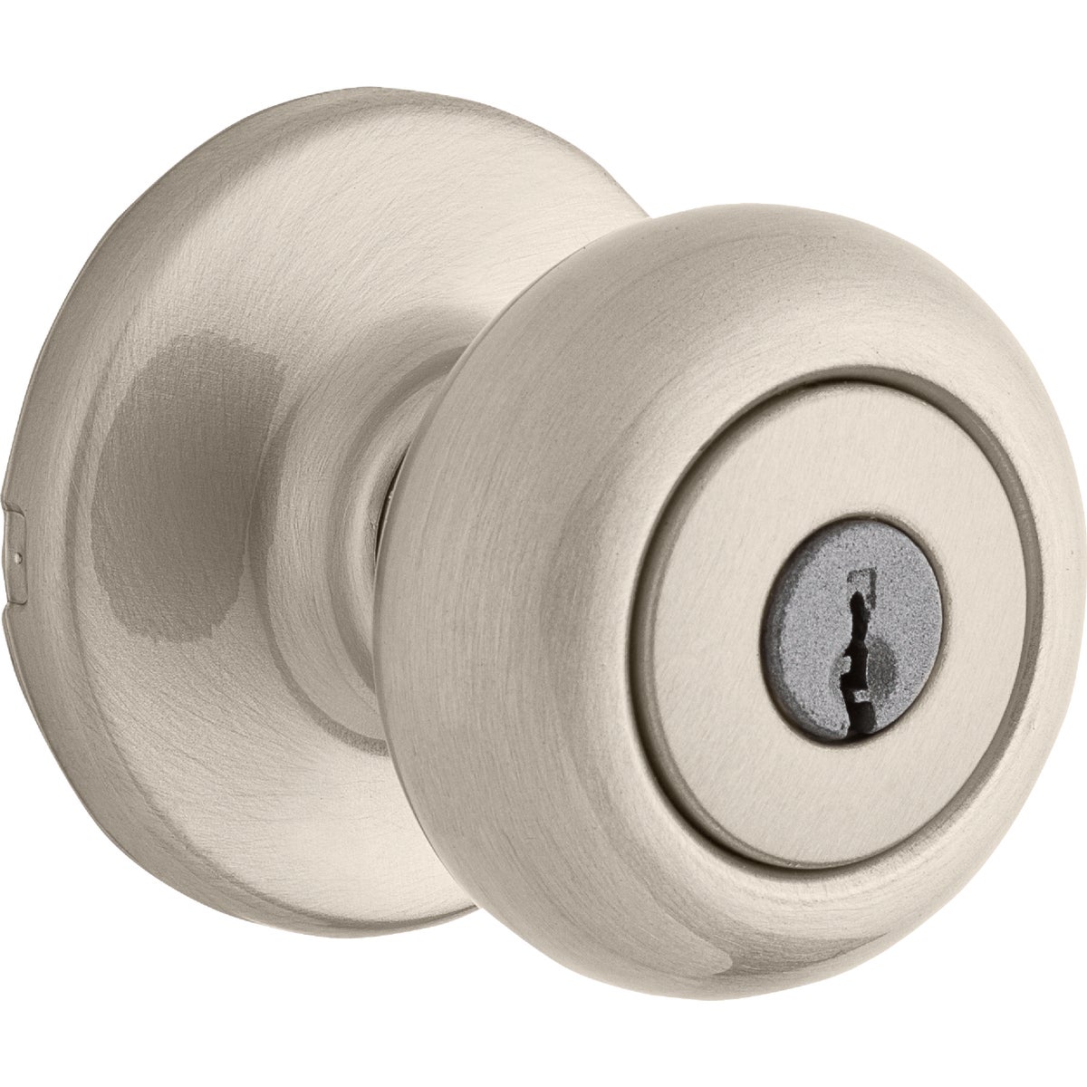 Kwikset Cove Keyed Entry Knob in Satin Nickel