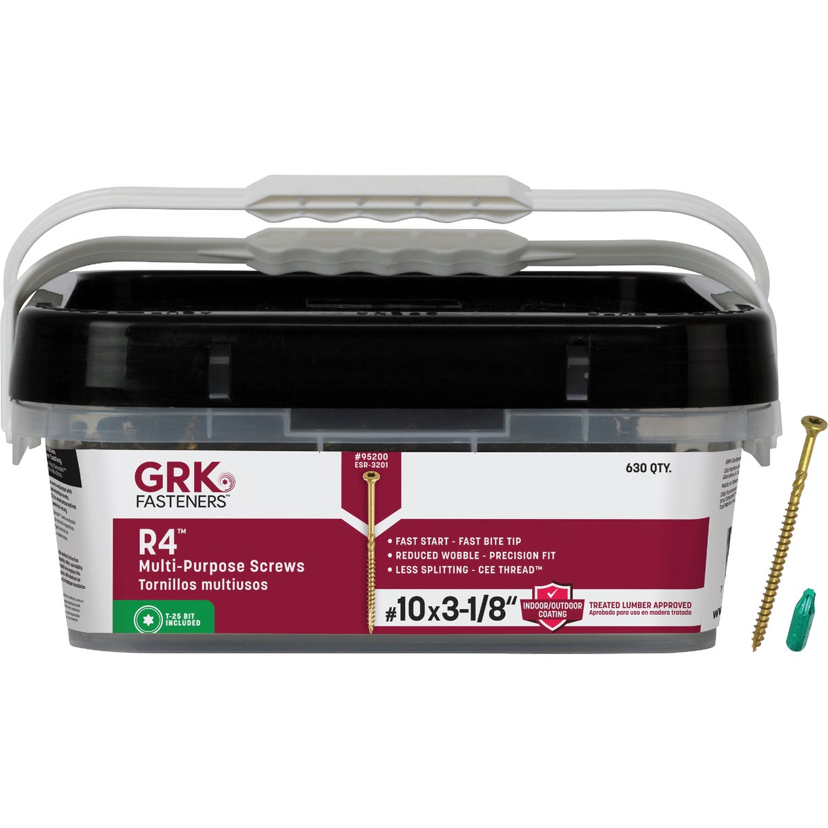 GRK R4 #10 x 3-1/8 In. Star Drive Multi-Purpose Wood Screw (630 Ct.)