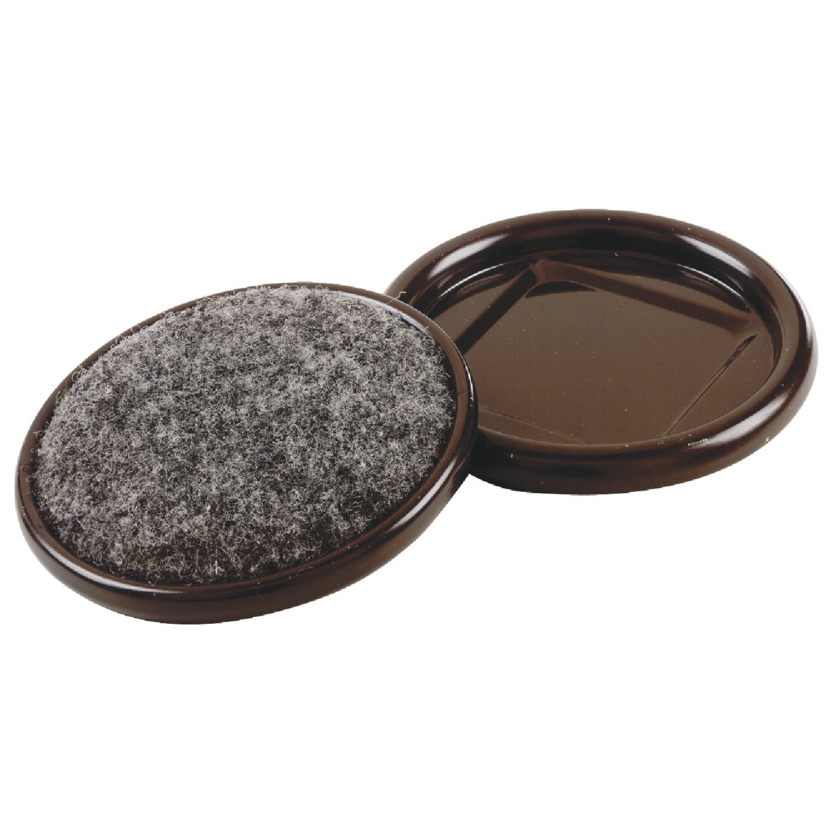 Do it 1-1/4 In. Inner Diameter Round Metal Cup/Felt Furniture Leg Cup,(4-Pack)