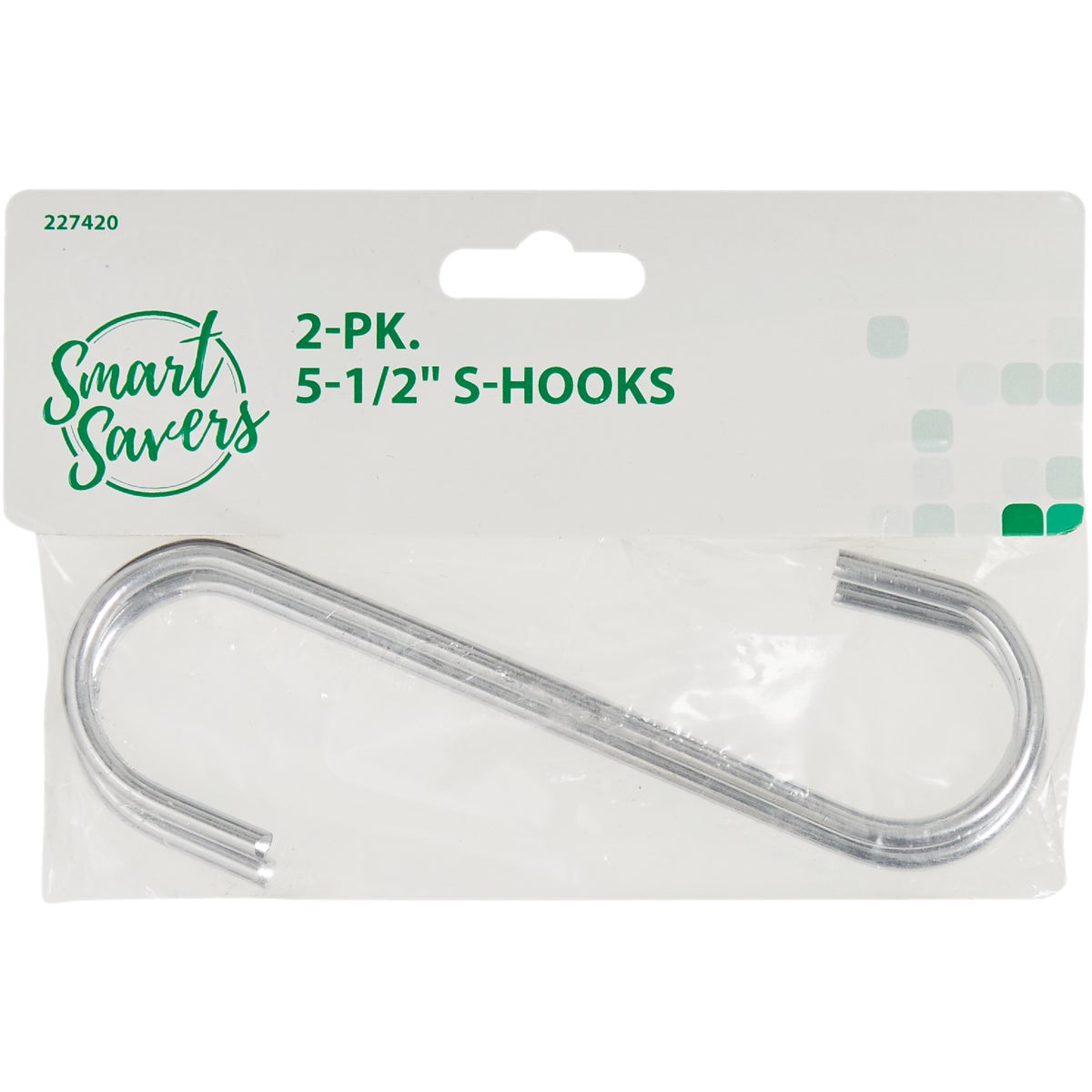 Smart Savers 5-1/2 In. Zinc Open S Hook (2-Pack)