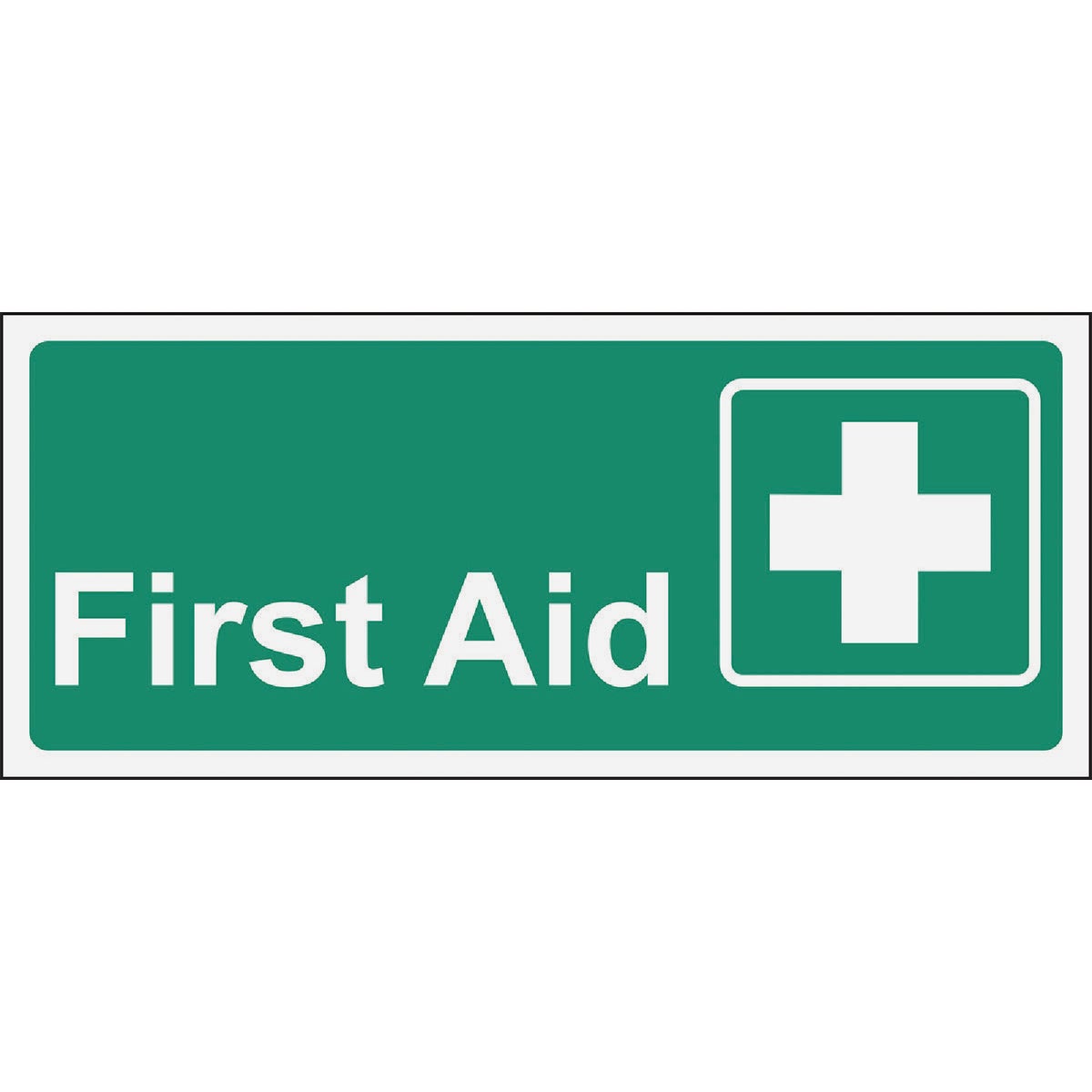 Hy-Ko Plastic Sign, First Aid 